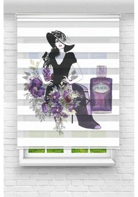 Resim Perdecizade Enxboy Parfüm Kız Dijital Baskılı Zebra Perde-cocuk Odası-stor Perde Pz-2621 Renkli 