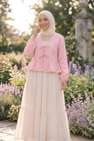 Resim CNG MODA Önü Bağlamalı Fırfırlı Kimono Gömlek 