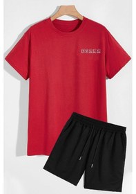 Resim Uyguntarz Osaka Şort T-shirt Eşofman Takımı Kırmızı 