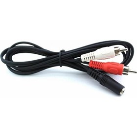 Resim 2Rca Erkek 3,5Mm Stereo Dişi Ses Kablosu 1,5 Metre 