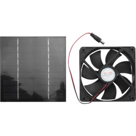 Resim 20W Güneş Egzoz Fanı Hava Exprector 6 Inç Mini Ventilatör Köpek Tavuk Evi Serası Rv Için Powered Fan Rv (Yurt Dışından) 