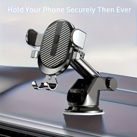Resim Evrensel Gösterge Paneli Emme Kupası Telefon Tutucu - Çok Fonksiyonlu, Teleskopik ve Dönebilen Otomatik Kilitleme Özelliği ile Güvenli Navigasyon, ABS Malzeme, Duvar Montajı Seçeneği, Araba Aksesuarı|Şık Araba Dekoru|Esnek Telefon Montajı 