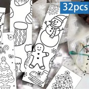 Resim 32 Parça Noel Karikatür Kitap Ayracı, Minimalist Çizgi Sanatı Tarzı, Benzersiz ve Zarif DIY Dekoratif Sayfa İşaretleyiciler – Öğrenciler, Öğretmenler, Kitap Severler İçin Mükemmel Hediye, İdeal Okuma Ödülü 