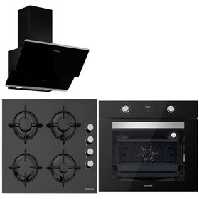 Resim Silverline BO6502B02 - CS5349B01 - 3490 Oslo Siyah Ankastre Set 