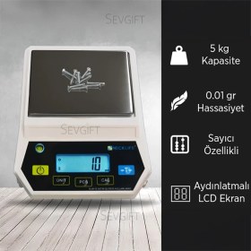 Resim Necklife Fly 5000 Hassas Tartım Terazisi (5kg / 0.01GR) 