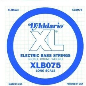 Resim D'addario XLB075 Nickel Wound Long Scale Tek Bas Gitar Teli (.075) 