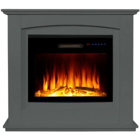 Resim Tektes 125 CM Antrasit Kasalı 8 Renkli Alev Sesli Bluetoothlu Wifi Uygulamalı Elektrikli Şömine 