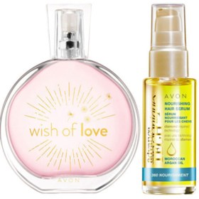Resim Avon Wish Of Love Edt 50 Ml Kadın Parfümü Argan Yağı Içeren Besleyici Saç Serumu 