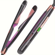 Resim ANGENIL 2'si 1 Arada Saç Düzleştirici & Bukle Makinesi - Şık Çift Voltaj, 2.54 cm, Mükemmel Bukleler & Dalgalı Saçlar İçin, Type-C Fiş, Pil Gerektirmez, 55W, Siyah & Pembe/Mor Seçenekleri, ANGENIL 