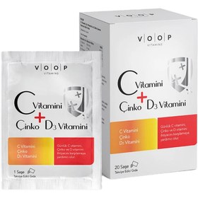 Resim VOOP C Vitamini, D3 Vitamini ve Çinko 20 Saşe 