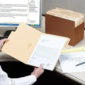 Resim Supertab Dosya Klasörü, Büyük Boy 1/3 Kesim Sekmesi, Mektup Boyutu, Manila, Paket Başına 24 (11920) 