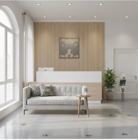 Resim Şirin Kedi Yüzü Metal Duvar Tablosu - Minimalist Duvar Dekoru 