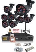Resim IDS DS-2015HD-SET8-NOHDD-BLACK 8 Kameralı 1080P Full HD 5 MP Sony Lensli Kamera Seti - 2015 