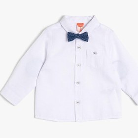 Resim Erkek Bebek Papyon Detaylı Gömlek 