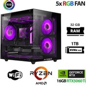 Resim Xaser ECO-X230 R5 8400F 32 GB 1 TB M.2 Nvme SSD 16 GB RX5060Tİ Free Dos Masaüstü Oyuncu Bilgisayarı 