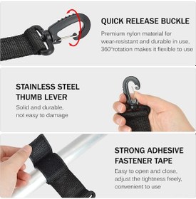 Resim Vkemall Kano Ve Kayak Kayağı Sabitleyici, Nilon Bantlı Büyücü Zıp, Kayıp Engelleme Halkası, 4 Adet Set Kk-a37 