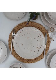 Resim Point 18 Parça 6 Kişilik Yemek Takımı Karemel 