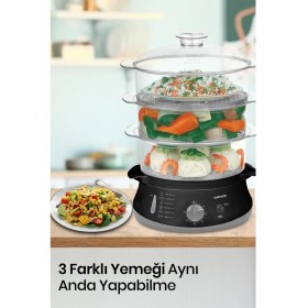 Resim Goldmaster Steamcook 60 Dakika Zaman Ayarlı 10 Litre Bpa Içermeyen Buharlı Pişirici 