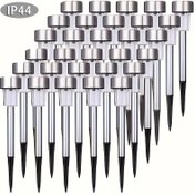 Resim 10 adet Dış Mekan Güneş Manzara Çim Işığı ve Gölge Işıkları, Paslanmaz Çelik LED Çubuk Işıklar, Güneş Bahçe Işığı, Bahçe Işığı, Patika, Patio, Çim, Yürüyüş Yolu, Güverte ve Giriş Yolu Işığı, Yılbaşı Hediyesi 