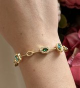 Resim Lacivert Taş Detay Göz Bileklik 