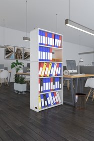 Resim Kenzlife Klasörlük Raflı Rona Byz 175*80*30 Kitaplık Ofis Arkalıksız 