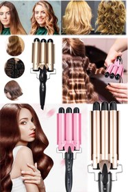 Resim CİYU TİCARET Profesyonel Seramik Su Dalgası Seramik Wag Maşa Saç Şekillendirici Wag Maşa 