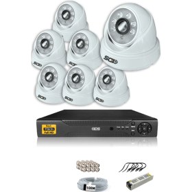 Resim Ids 7 Kameralı 5mp Sony Lensli 1080P Fullhd Güvenlik Kamerası Sistemi - Hard Disksiz 