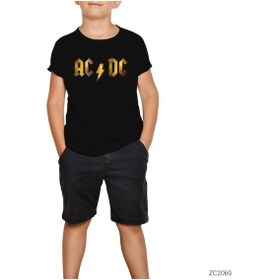 Resim Ac Dc Sun Siyah Çocuk Tişört Siyah 