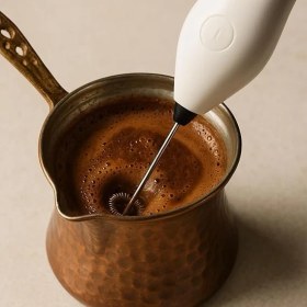 Resim Süt Köpürtücü – Cappuccino ve Latte Için Kahve Köpürtücü ve Köpük Yapıcı Çırpıcı 