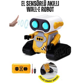 Resim LRS Store Şarjlı El Sensörlü Akıllı Wall-E Robot - Uzaktan Kumandalı, Müzikli Işıklı Interaktif Robot Oyuncak 