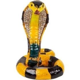 Resim Renkli Kral Kobra Swarovski Taşlı Mücevher Kutusu 