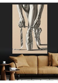 Resim Tablo Mega Bale Ayakları Çizimi Anatomik Dekoratif Kanvas - Mdf Ahşap Tablo 