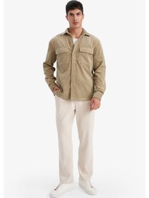 Resim DeFacto Jogger Pantolon Esnek Basic Düz Beli Bağcıklı Cepli Düz Paça C6022AX25SPBG74 