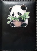 Resim Promosyon Denizi Sevimli Panda 1 Görselli Siyah Ruhsat Kabı 