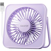 Resim Hız Ayarlı 5 İnç Taşınabilir Usb Masa Vantilatörü Mor, 