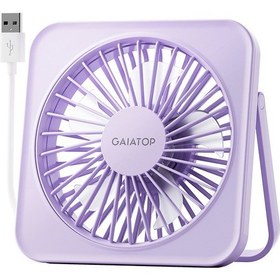 Resim Hız Ayarlı 5 İnç Taşınabilir Usb Masa Vantilatörü Mor, 