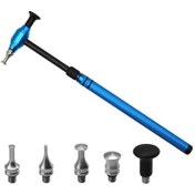 Resim Araba Çizik Onarım Aracı Teleskopik Alüminyum Alaşımlı Çekiç 5 Çarpma Başlığı İle Boyasız Çizik Giderme Araç Seti Mavi 