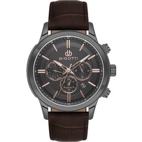 Resim Bigotti Erkek Kol Saati Esbg.b.10671-5 Deri Kordon 44 Mm Kasa Çapı Kahverengi 