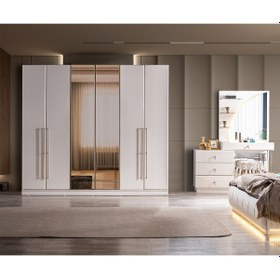 Resim Ada Yatak Odası Takımı Gardırop Bej 