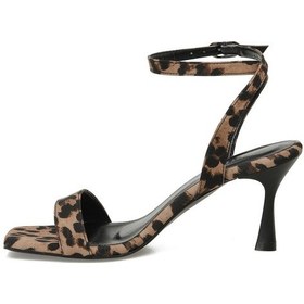 Resim Butigo 25s-006 5fx Leopar Kadın Topuklu Sandalet 000000000102043213 Kahverengi 