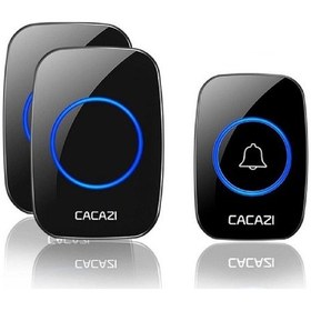 Resim Yenilzdcacazi 2 Alıcılı Kablosuz Uzaktan Kumandalı Led Kapı Zil 