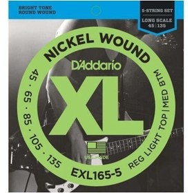 Resim Daddario D'Addario EXL165-5 XL Nickel Serisi Bas Gitar Tel Seti (Long Scale - 45-135) 