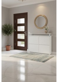 Resim Lıccıa Metal Ayakkabılık 2 Li Yatay Model Beyaz 