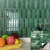 Resim 10 Adet Yeşil 3D Fayans Desenli Taklit Fayans Stickerları, Mutfak, Banyo, Yatak Odası, Oturma Odası için Su Geçirmez Yapışkanlı Duvar Kağıdı - Mobilya ve Merdiven Ev Dekoru için Çıkarılabilir Arka Duvar Fayansları, Kolay King 