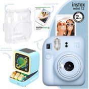 Resim Instax Mini 12 Fotoğraf Makinesi + 10'lu Film + Şeffaf Kılıf + Divoom Ditoo Pro Bluetooth Hoparlör 