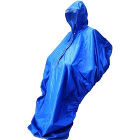 Resim Suntek Tekerlekli Sandalye Yağmurluk Yaşlı Erkekler Mavi 