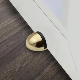 Resim Badem10 Yarımay Kapı Stoperi Tamponu Vidalı Metal Kapı Stopu Durdurucu Tutucu Albrifin ( 5 Adet ) 