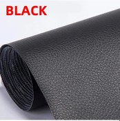 Resim Deri Tamir Bandı Kendinden Yapışkanlı Deri Tamir Yaması Mobilya Kanepe Araba Black 25x30cm 