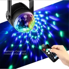 Resim Disko Topu Parti Işıkları 7 Renk LED USB Girişli Sese Duyarlı Rgb Uzaktan Kumandalı 