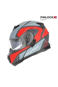 Resim Acerbis Serel 22-06 Kask Gri Kırmızı 